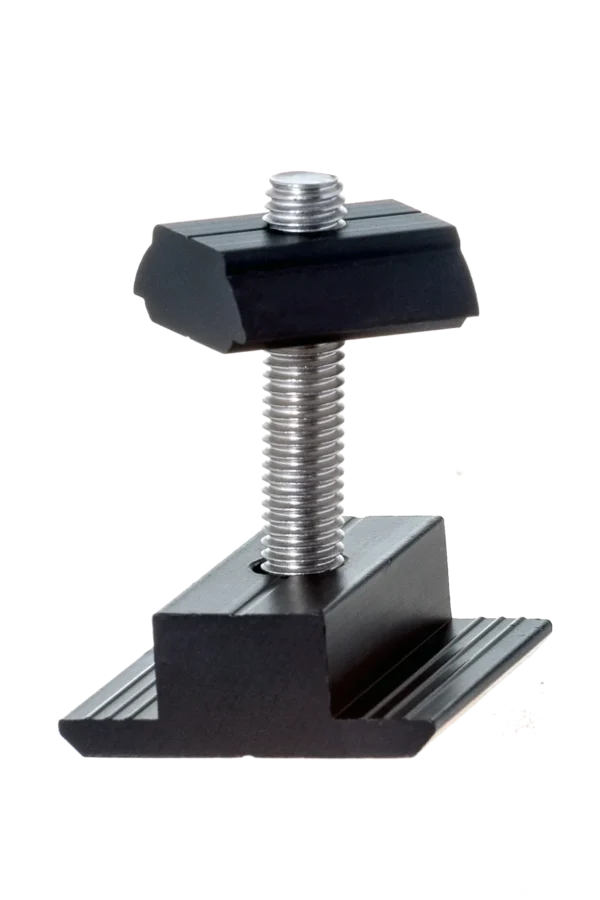 Pinza intermedia 35 negra aluminio anodizada